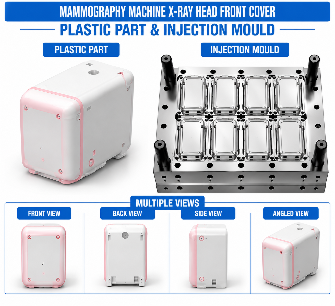 Mammography Machine Plastic X-Ray Head Front Cover Mould and Moulding Service